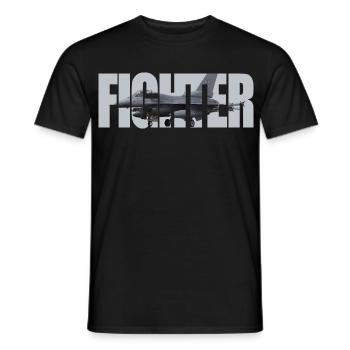 Fighter F-16 - Männer T-Shirt - Schwarz - Vorne - AI Model Male 178 light (178cm)