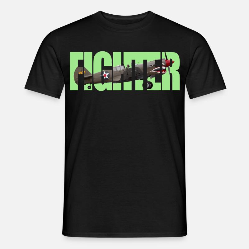 Fighter P-40 Warhawk - Männer T-Shirt - Schwarz
