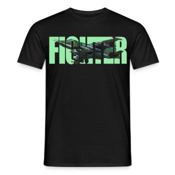 Fighter Su-25 - Men's T-Shirt - black - Front - AI Model Male 178 light (178cm)