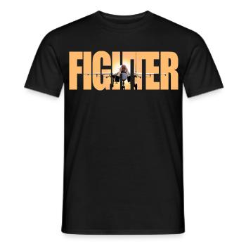 Fighter Su-30SM - Men's T-Shirt - black - Front - AI Model Male 178 light (178cm)