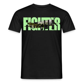 Fighter P-47 Thunderbolt - Männer T-Shirt - Schwarz - Vorne - AI Model Male 178 light (178cm)