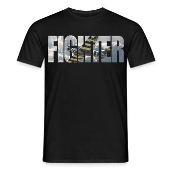 Fighter P-47 Thunderbolt - Männer T-Shirt - Schwarz - Vorne - AI Model Male 178 light (178cm)