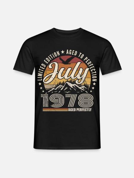 juillet 1978 Cadeau 47e Anniversaire juillet 1978 - T-shirt homme - noir