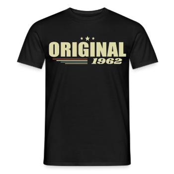 63. Geburtstag 63 Jahre Original 1962 - Männer T-Shirt - Schwarz - Vorne - AI Model Male 178 light (178cm)