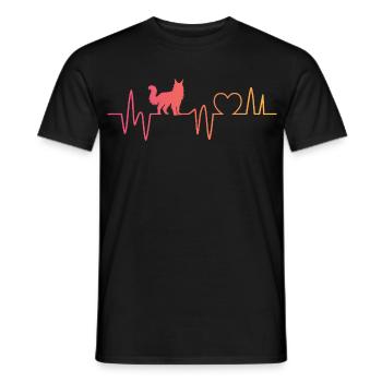 Maine Coon Katze - Männer T-Shirt - Schwarz - Vorne - AI Model Male 178 light (178cm)