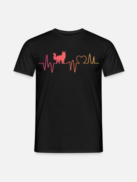 Maine Coon Katze - Männer T-Shirt - Schwarz