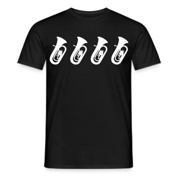 Dessin de tuba - T-shirt homme - noir - Devant - AI Model Male 178 light (178cm)