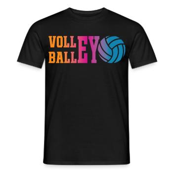 Colorful volleyball - Men's T-Shirt - black - Front - AI Model Male 178 light (178cm)