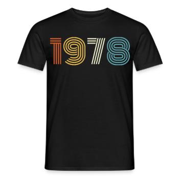 1978 Gift 1978 Vintage 1978 - Men's T-Shirt - black - Front - AI Model Male 178 light (178cm)