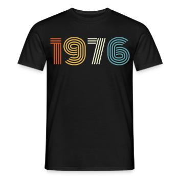 1976 Gift 1976 Vintage 1976 - Men's T-Shirt - black - Front - AI Model Male 178 light (178cm)