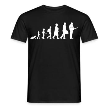 De l’enfant au guitariste - T-shirt homme - noir - Devant - AI Model Male 178 light (178cm)