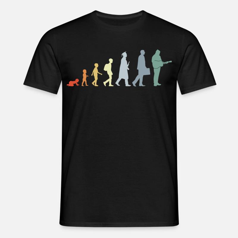 Gitarrist Evolution - Männer T-Shirt - Schwarz