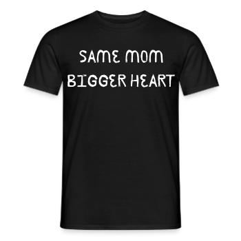 Same Mom Bigger Heart - Men's T-Shirt - black - Front - AI Model Male 178 light (178cm)