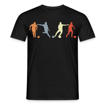 Soccer Player Drawing - Men's T-Shirt - black - Front - AI Model Male 178 light (178cm)