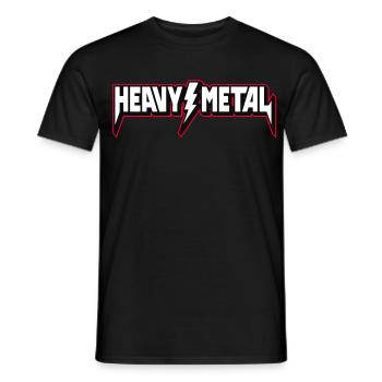 Heavy Metal 3D-Logo - Männer T-Shirt - Schwarz - Vorne - AI Model Male 178 light (178cm)