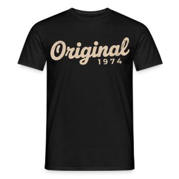 1974 Birthday Gift | Born in 1974 - Men's T-Shirt - black - Front - AI Model Male 178 light (178cm)
