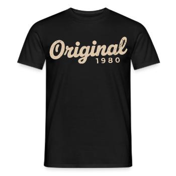 Geburtstagsgeschenk 1980 | Geboren 1980 - Männer T-Shirt - Schwarz - Vorne - AI Model Male 178 light (178cm)
