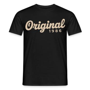 1986 Birthday Gift | Born in 1986 - Men's T-Shirt - black - Front - AI Model Male 178 light (178cm)
