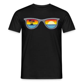 Sonnenbrille und Paradies - Männer T-Shirt - Schwarz - Vorne - AI Model Male 178 light (178cm)