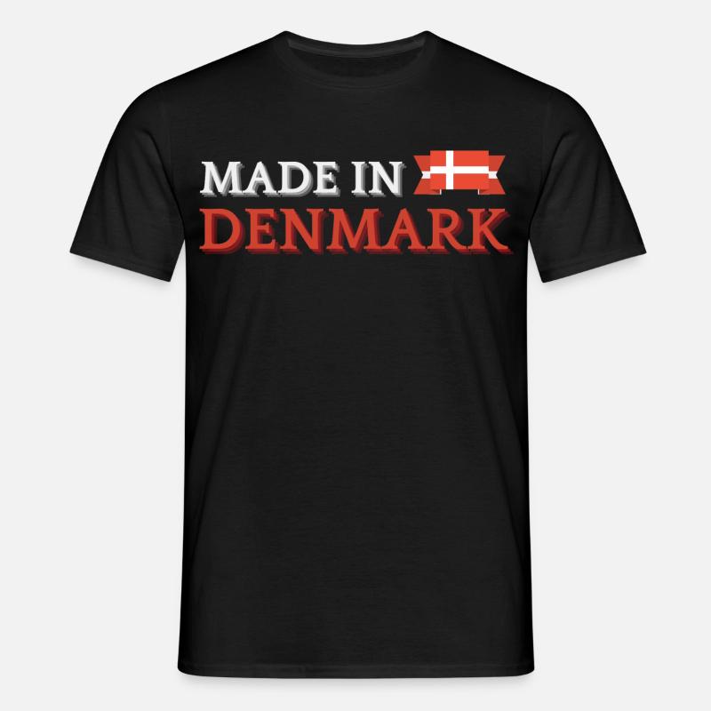 Made in Denmark, dansk stolthed - T-shirt til herrer - sort