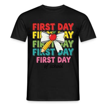 Back To School First Day Of School - Men's T-Shirt - black - Front - AI Model Male 178 light (178cm)