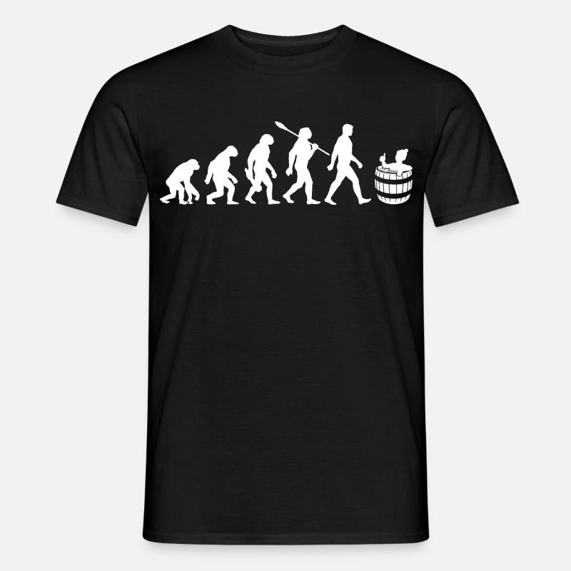 Evolution - Eisbader - Winterbaden - Eisbaden - Männer T-Shirt - Schwarz