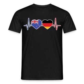 Nouvelle-Zélande Allemagne Néo-Zélandaise Allemand - T-shirt homme - noir - Devant - AI Model Male 178 light (178cm)