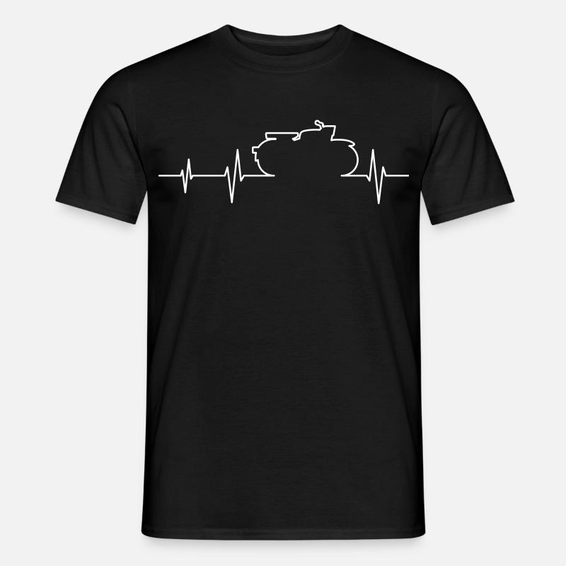 Simson Sperber Habicht EKG - Männer T-Shirt - Schwarz