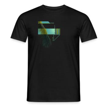 Paradise Sunshine Serenity Palm - Men's T-Shirt - black - Front - AI Model Male 178 light (178cm)