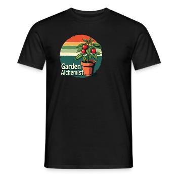 Garden Alchemist Retro Tomato - Men's T-Shirt - black - Front - AI Model Male 178 light (178cm)