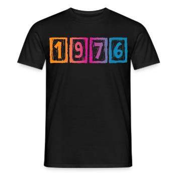 Millésime 1976 - T-shirt homme - noir - Devant - AI Model Male 178 light (178cm)