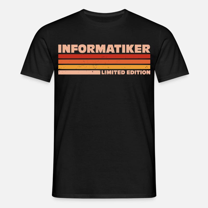 Informatiker Informatikerin Informatik - Männer T-Shirt - Schwarz