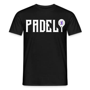 Padel - Männer T-Shirt - Schwarz - Vorne - AI Model Male 178 light (178cm)