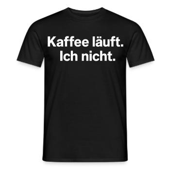 Kaffee läuft Ich nicht Spruch Morgenmuffel - Männer T-Shirt - Schwarz - Vorne - AI Model Male 178 light (178cm)