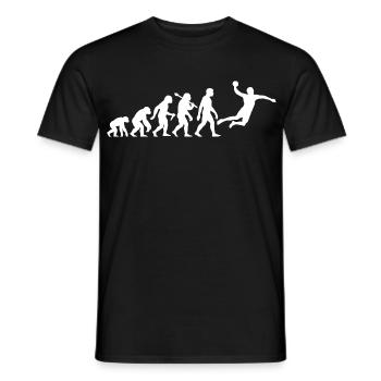 Handball Evolution for Men and Boys Handball Players - Men's T-Shirt - black - Front - AI Model Male 178 light (178cm)