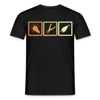 Elektriker Tools - Männer T-Shirt - Schwarz - Vorne - AI Model Male 178 light (178cm)