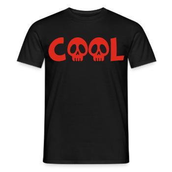 Totenkopf und cool (rot) - Männer T-Shirt - Schwarz - Vorne - AI Model Male 178 light (178cm)