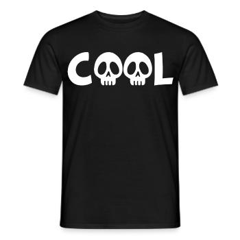 Totenkopf und cool (weiß) - Männer T-Shirt - Schwarz - Vorne - AI Model Male 178 light (178cm)