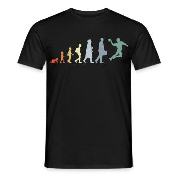 Évolution du handball vintage - T-shirt homme - noir - Devant - AI Model Male 178 light (178cm)