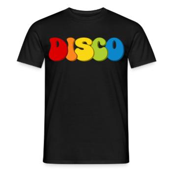 Disco - Men's T-Shirt - black - Front - AI Model Male 178 light (178cm)