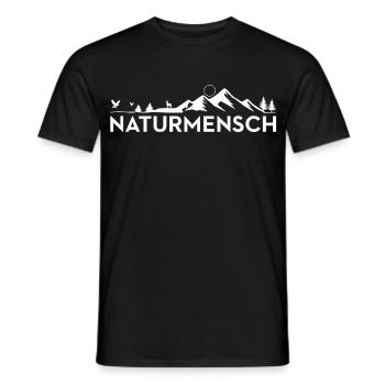 Nature Homme Plein Air Camping Motif - T-shirt homme - noir - Devant - AI Model Male 178 light (178cm)