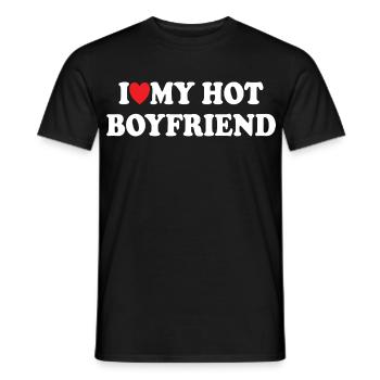 Ich liebe meinen heißen Freund - Männer T-Shirt - Schwarz - Vorne - AI Model Male 178 light (178cm)