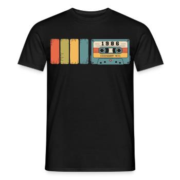 1986 Vintage Original 1986 Geburtstagsgeschenk - Männer T-Shirt - Schwarz - Vorne - AI Model Male 178 light (178cm)