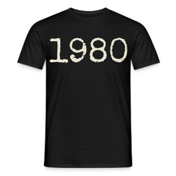 Geburtstagsgeschenk 1980 – Großartig seit 1980 - Männer T-Shirt - Schwarz - Vorne - AI Model Male 178 light (178cm)