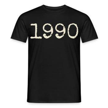 1990 Birthday Gift - Awesome since 1990 - Men's T-Shirt - black - Front - AI Model Male 178 light (178cm)