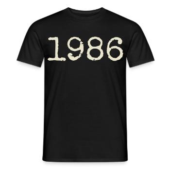 Cadeau Anniversaire 1986 - Génial depuis 1986 - T-shirt homme - noir - Devant - AI Model Male 178 light (178cm)