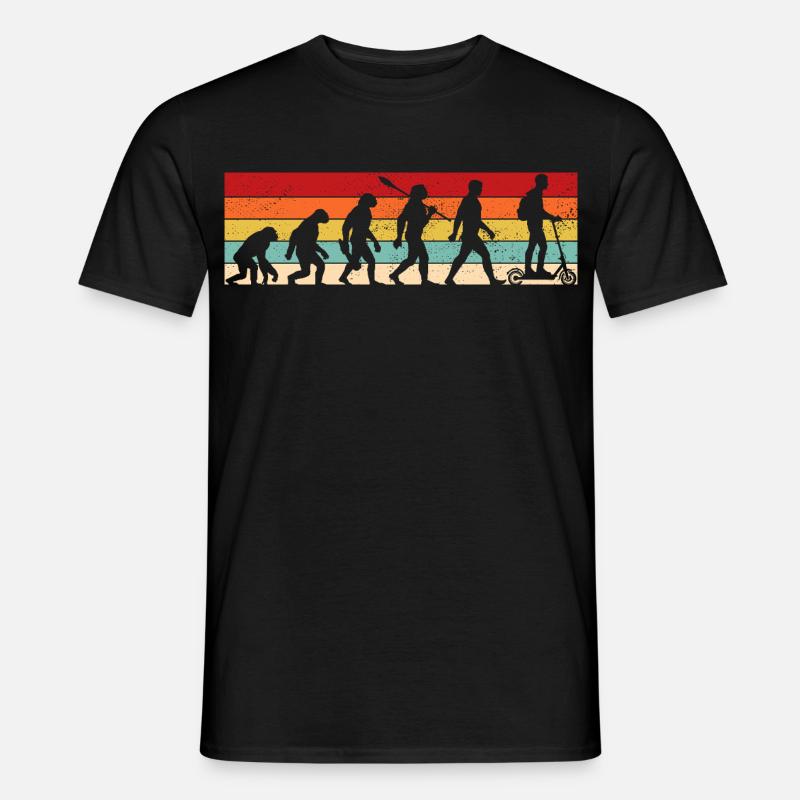 Vintage Evolution - E-Scooter - Männer T-Shirt - Schwarz