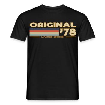 Retro vintage 1978 - Men's T-Shirt - black - Front - AI Model Male 178 light (178cm)