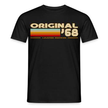 1968 - Männer T-Shirt - Schwarz - Vorne - AI Model Male 178 light (178cm)