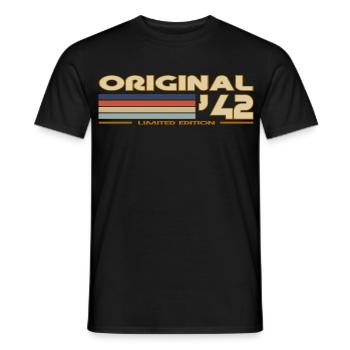 1942 - Männer T-Shirt - Schwarz - Vorne - AI Model Male 178 light (178cm)